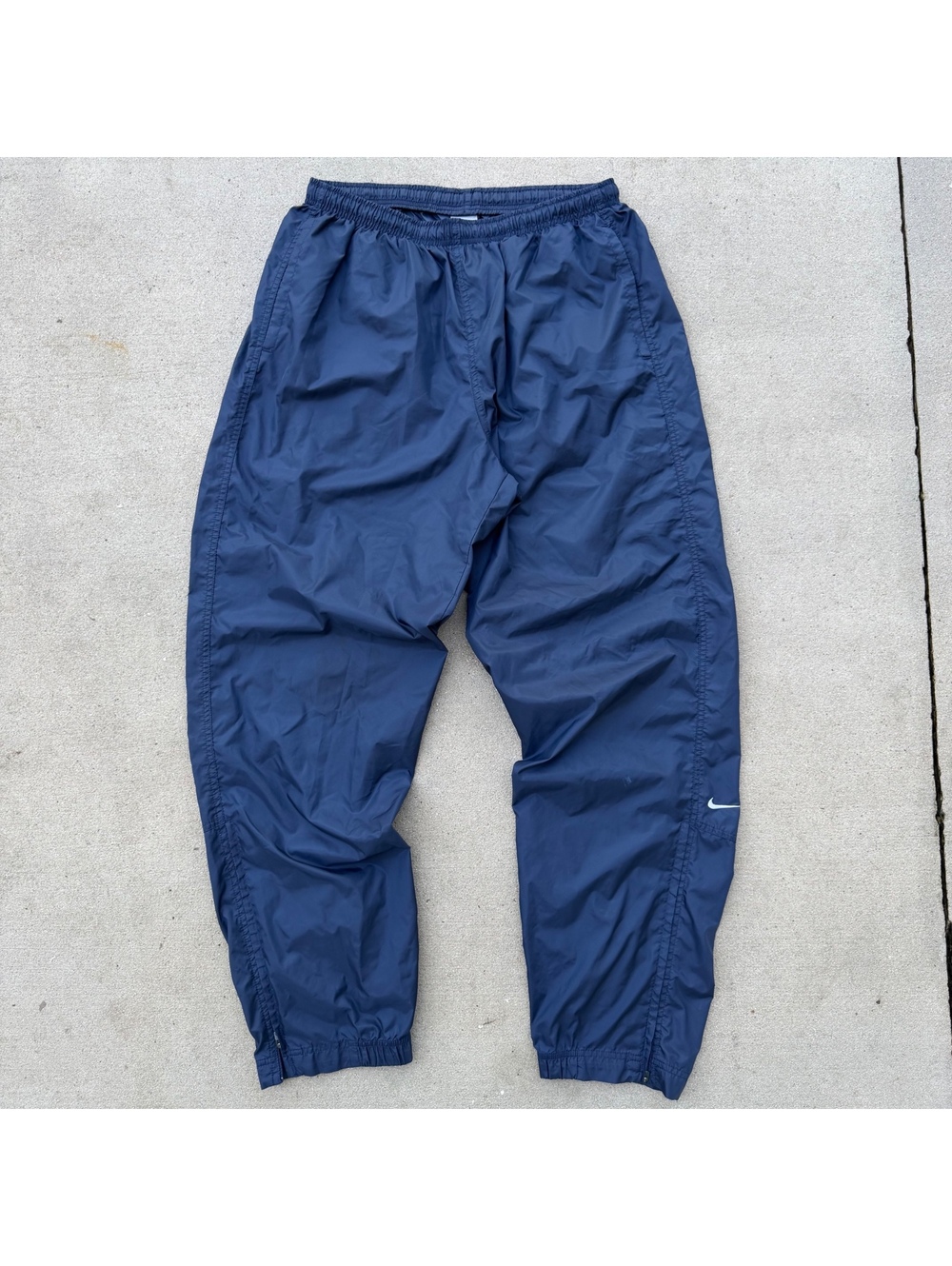 Nike Windbreaker Pants Mens XL Navy Swoosh Jogger